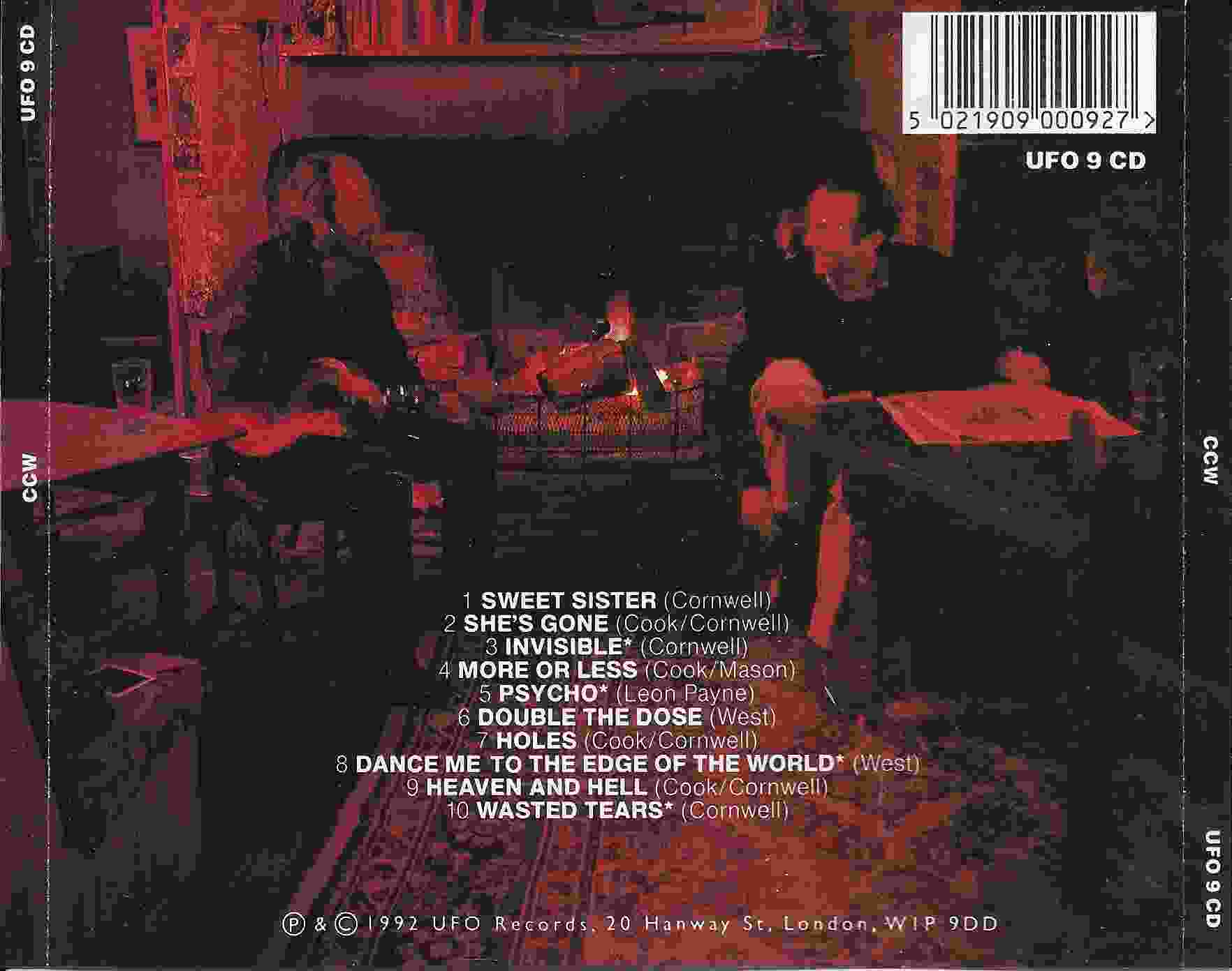 Back cover of UFO 9 CD